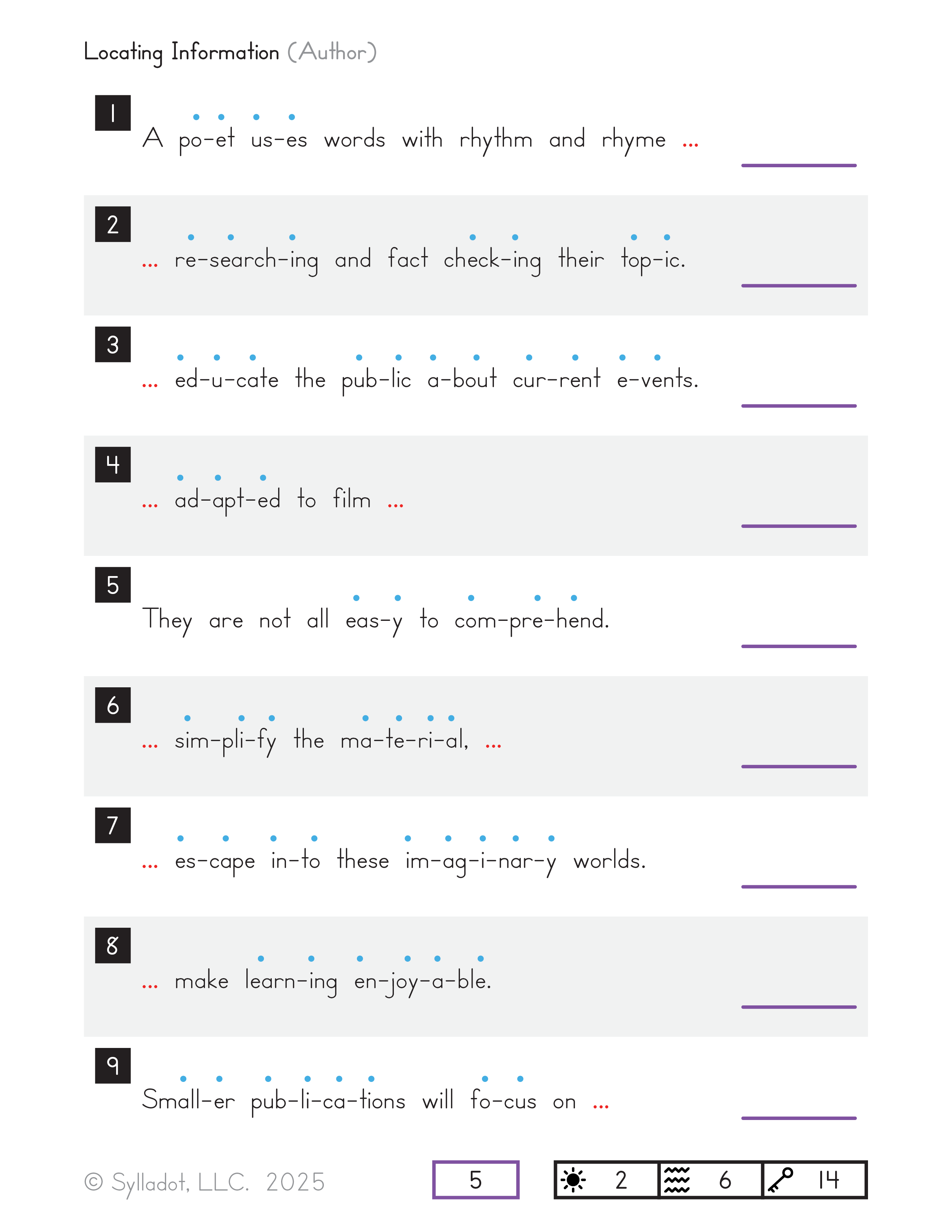 Level 5 Reading