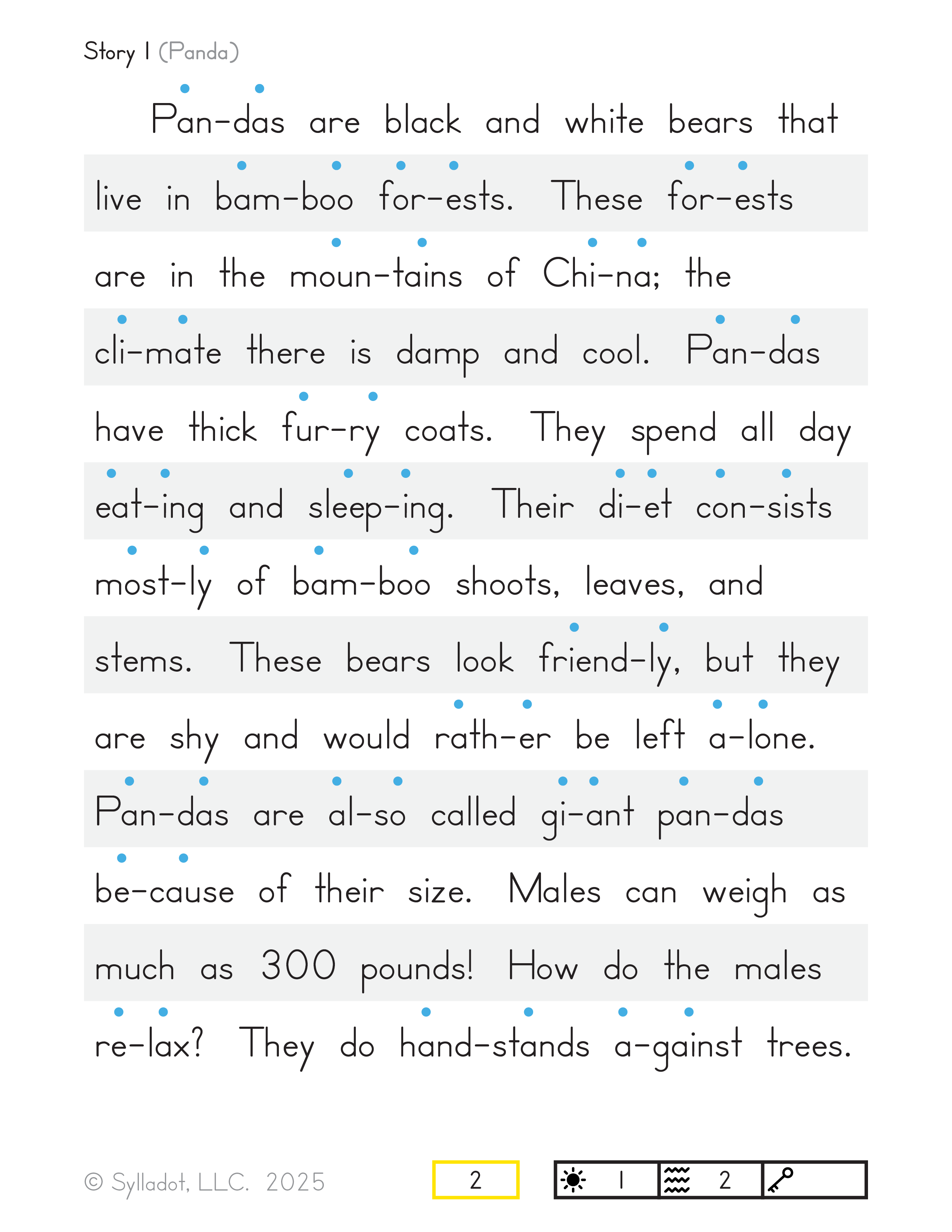 Level 2 Reading