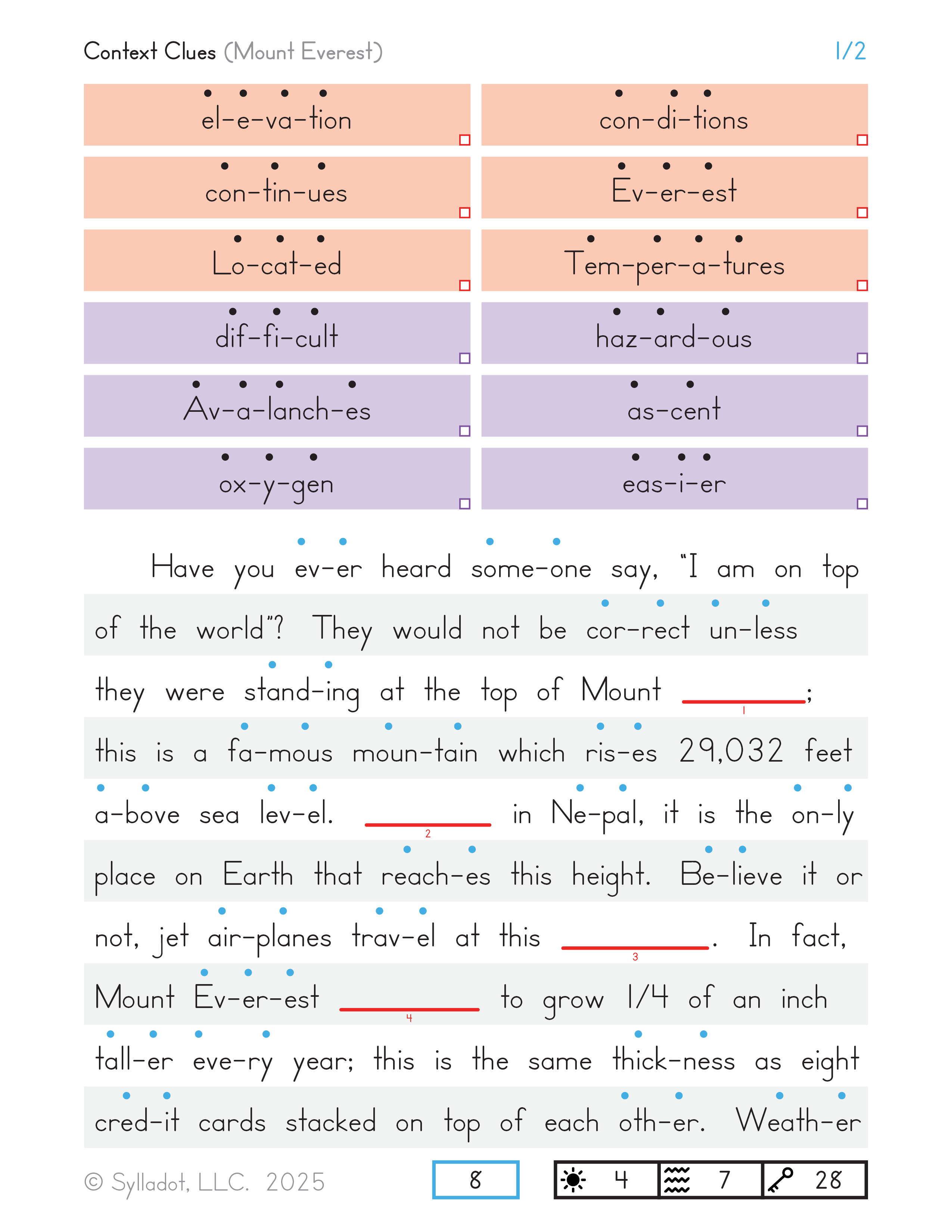 Level 4 Reading